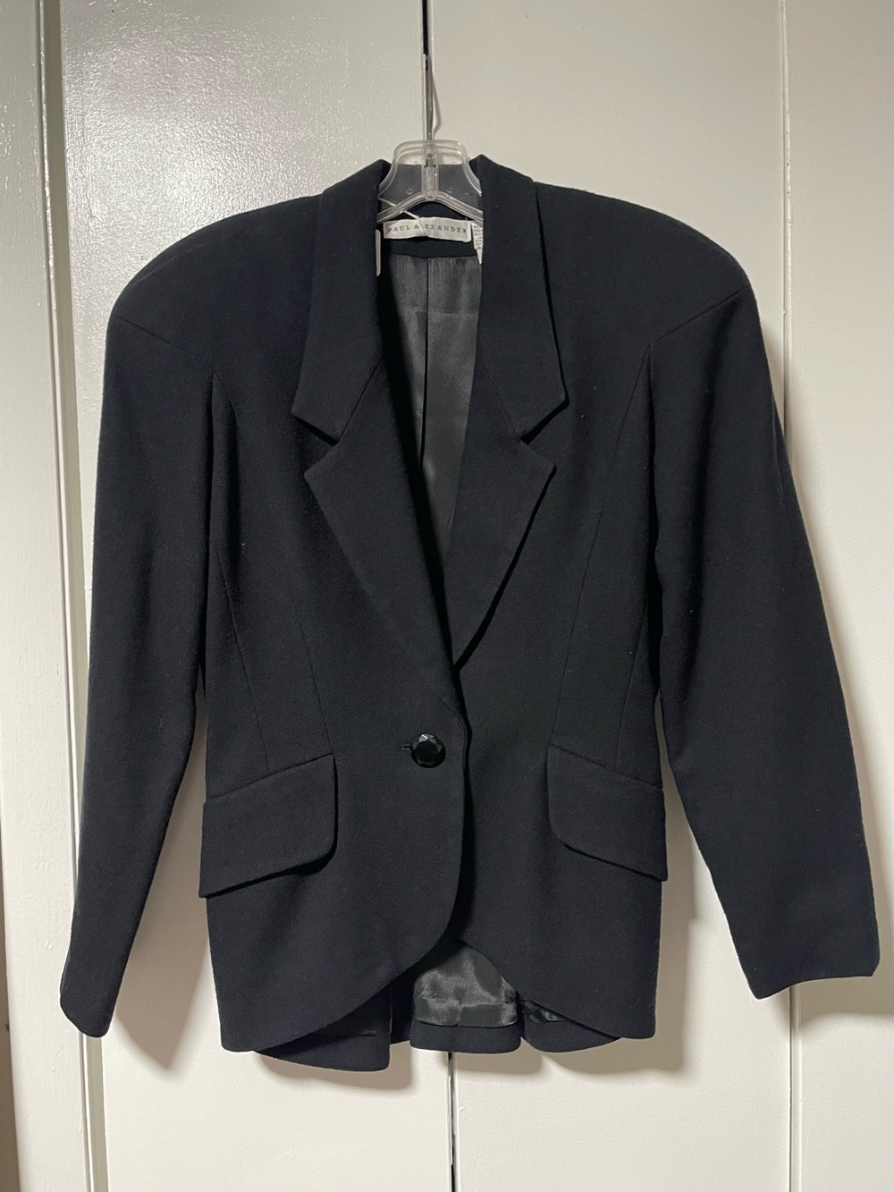 Vintage Paul Alexander Black Wool Blazer